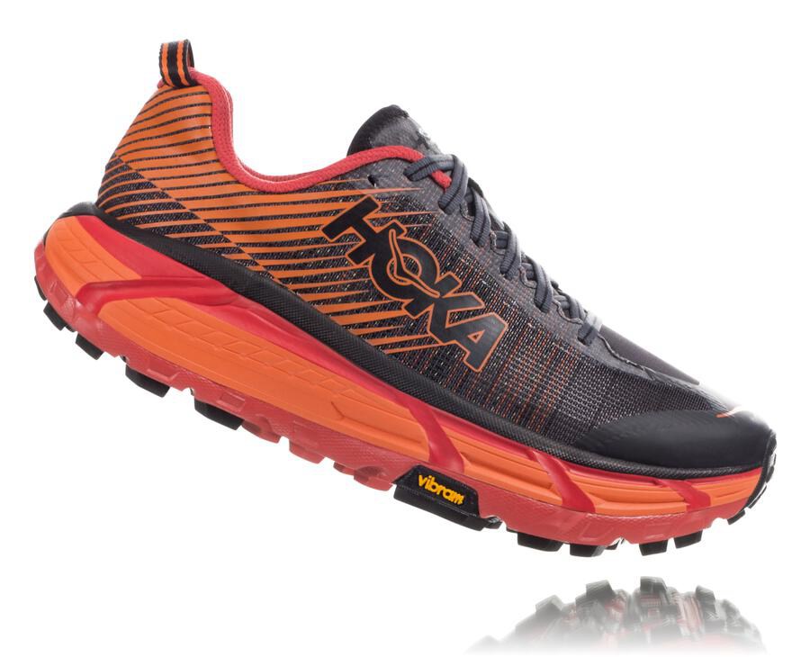 Zapatillas Trail Hoka One One Hombre - Evo Mafate 2 - Negras/Rojas - YHZ597601